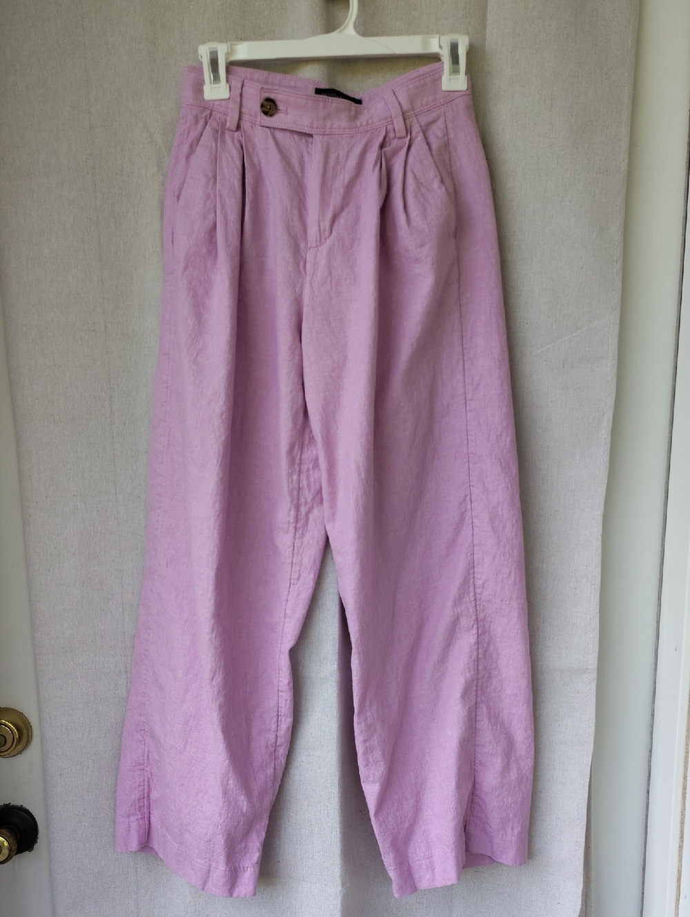 Banana Republic Lavender Linen Blend Trousers